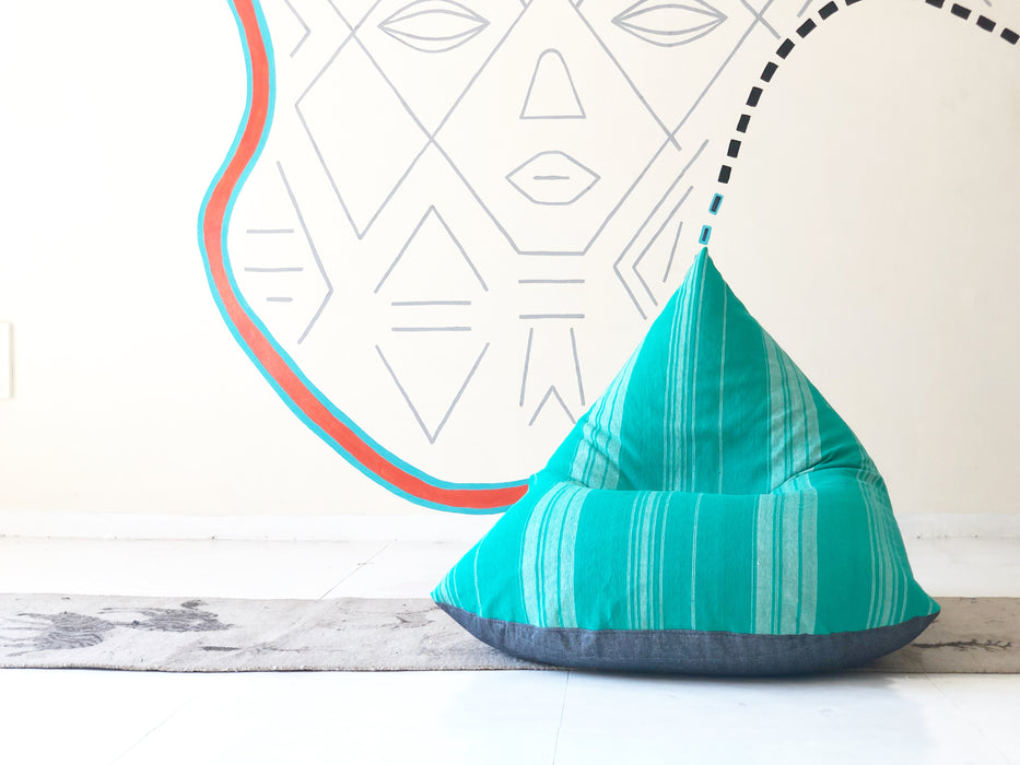 Seafoam Green/Charcoal Bean Bag