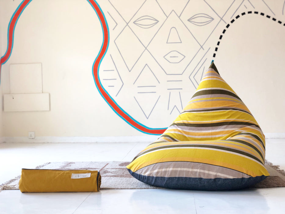 Avo Toast/Charcoal Bean Bag