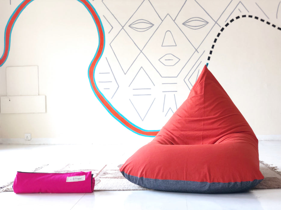 Rust/Charcoal Bean Bag